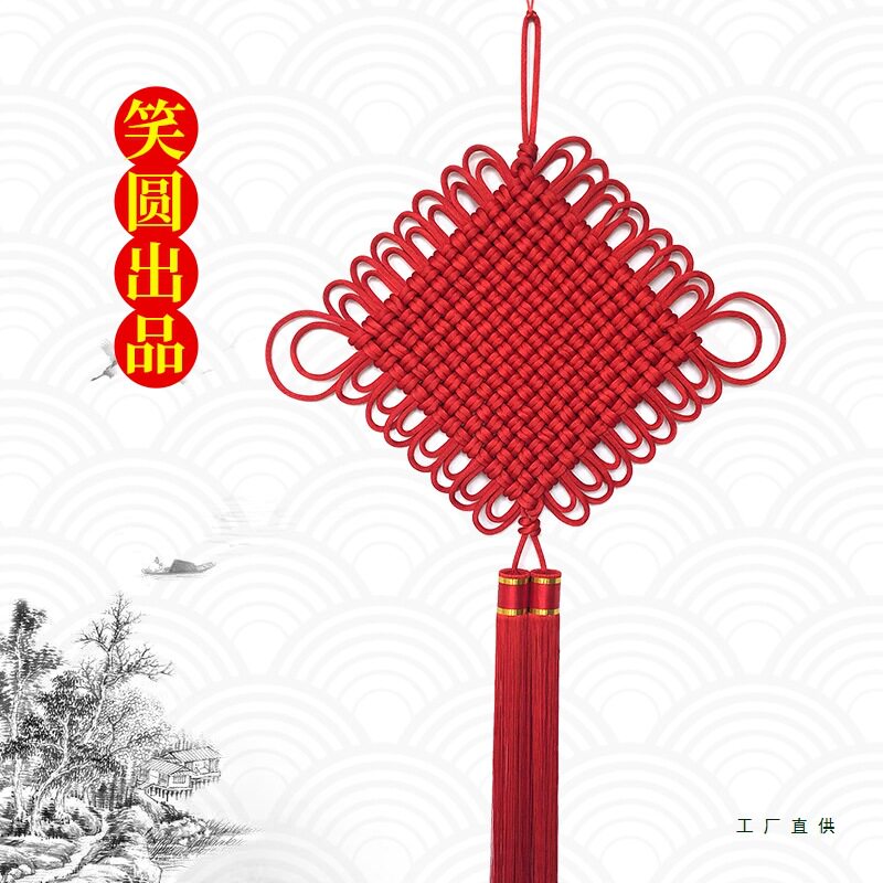 手工双线大红中国结挂件