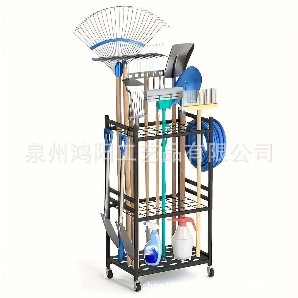 重型带轮多层花园工具架