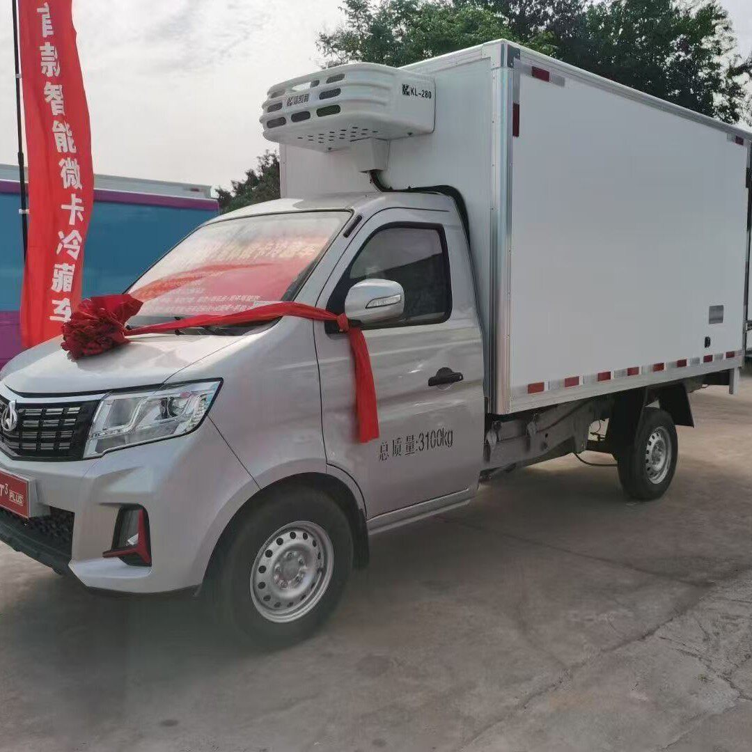 蓝牌冷藏车_长安冷藏车_市区冻货配送车_小型汽油冷藏车