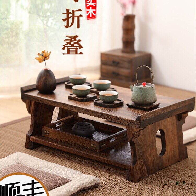 日式榻榻米桌小茶桌炕桌折叠迷你小茶台飘窗小桌子阳台小茶桌茶几