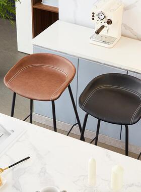 吧台师椅15904现代简约家用高脚凳子吧铁椅酒设计款轻奢艺高吧凳
