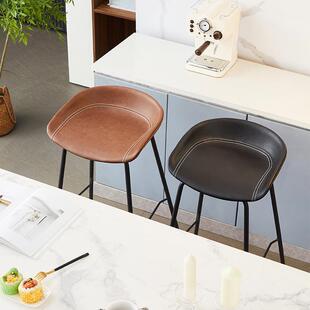 吧台师椅15904现代简约家用高脚凳子吧铁椅酒设计款轻奢艺高吧凳