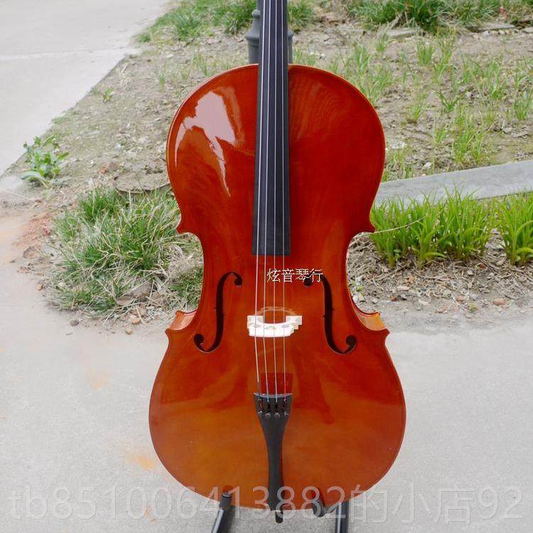 高档光初学练习大提琴成人儿童大提琴色哑白亮光特黑色大提琴价乐