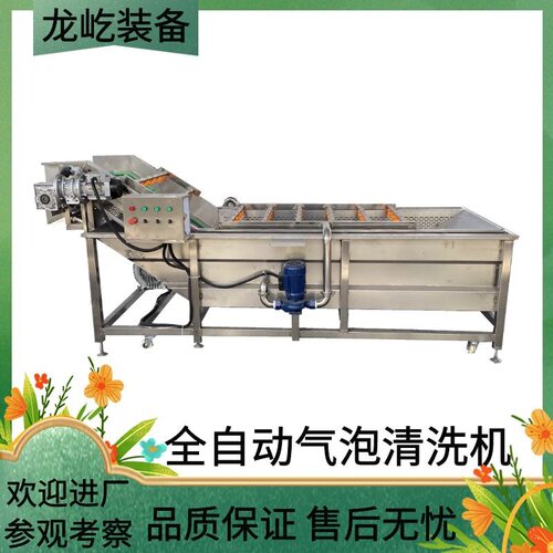 果蔬清洗机萝卜苹果红薯气泡喷淋清洗机商用清洗设备清洗生产厂家