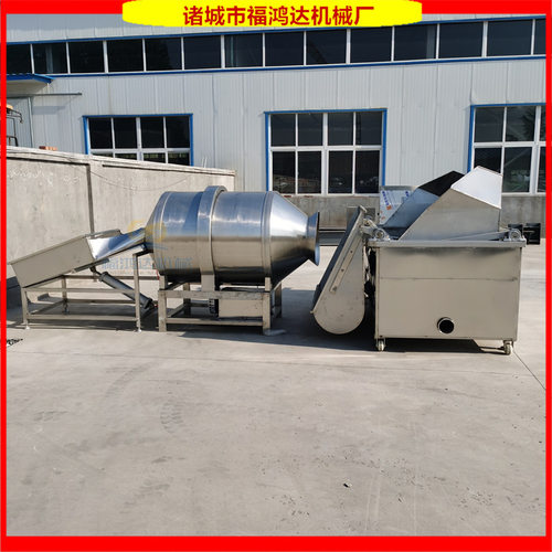柠檬凤爪腌制拌料机 炸鸡爪子电加热油炸机 虎皮凤爪油炸锅
