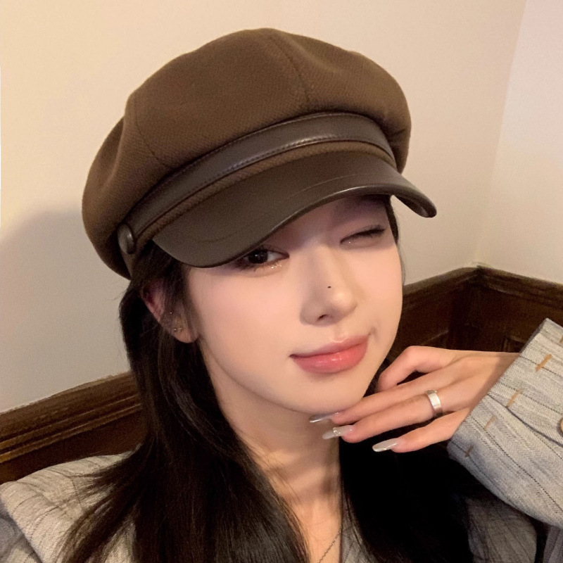 百搭贝雷帽女显脸小八角帽