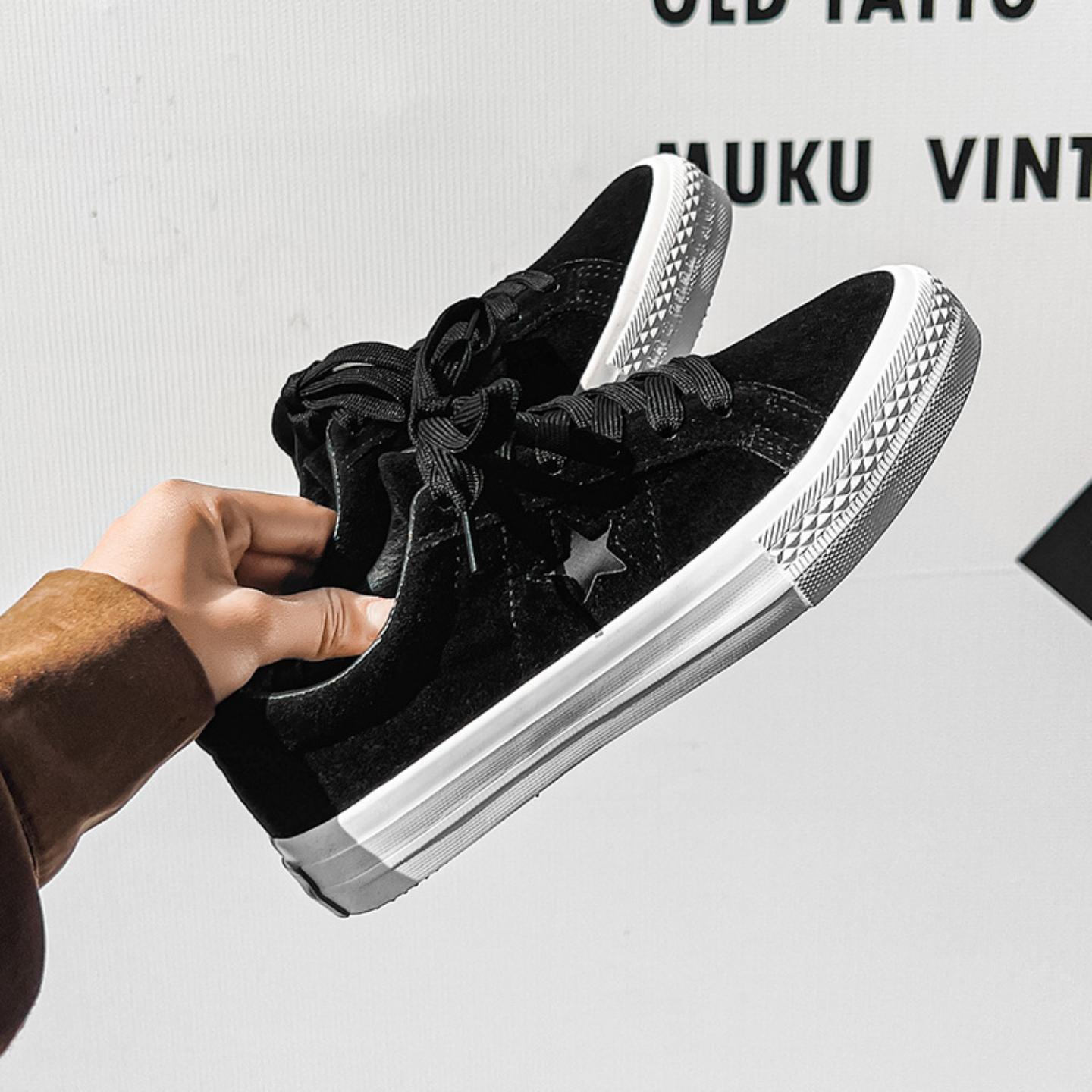 韩版星星帆布鞋女情侣运动鞋