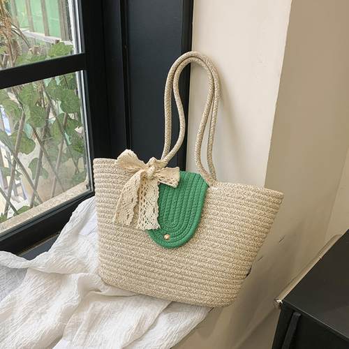 小众草编包女夏新款百搭手提