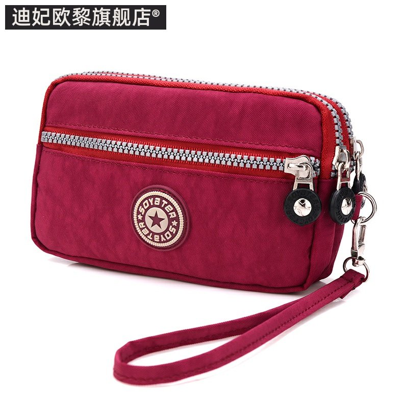 女士韩版简约夏季手拿包手抓小包包布艺手机零钱包大容量帆布手包