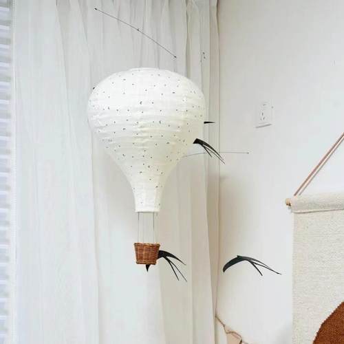 ins儿童房手工布艺热气球挂饰灯罩家居气球装饰卧室挂件拍照道具