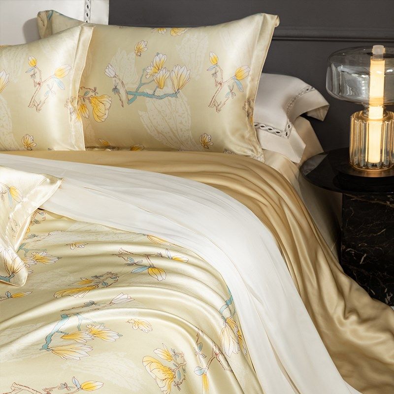 25姆米100%桑蚕丝宽幅双面真丝四件套床单被套床笠床上用品,床上用品,床品套件/四件套/多件套,淘宝优惠券,粉丝福利购,淘宝优惠卷