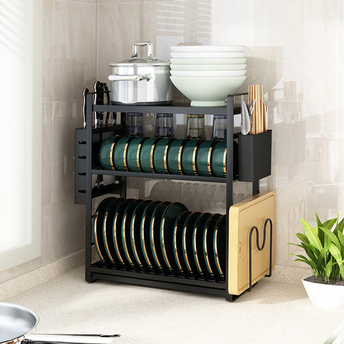 厨房碗架沥水架水槽边收纳架放晾碗碟架刀架筷架锅具储物架多功能