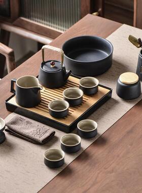 陶日式小套功夫具茶套装家syls01用泡办茶陶瓷茶杯茶盘复古粗公室