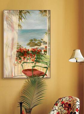 春暖花开现代QB202101简约风景边客装饰厅画海走廊客房厅挂画北欧