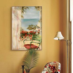 春暖花开现代QB202101简约风景边客装饰厅画海走廊客房厅挂画北欧