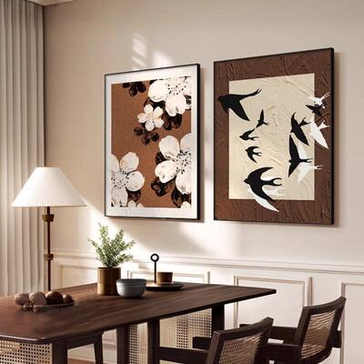 美拉德中轻奢客厅装饰画入小古众高级沙发背景墙幅壁画HS-04170户