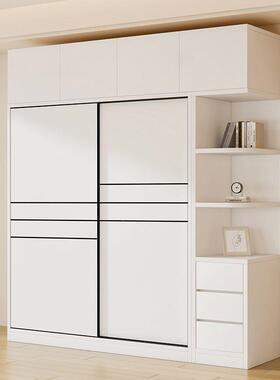 全实木儿童租衣柜家卧户室推拉简约现代小型储物收纳柜衣用橱QAR