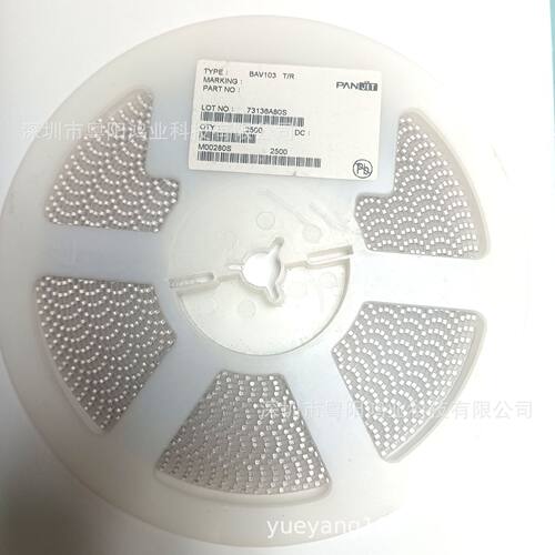 2.5K/盘BAV103 T/R  LL4148 1N60P  强茂 ST 开关二极管贴片SOD80