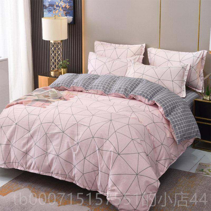 正品简约纯棉床上四件套00全单棉北欧格子被套学生三宿1舍床被罩,床上用品,床品套件/四件套/多件套,淘宝优惠券,粉丝福利购,淘宝优惠卷