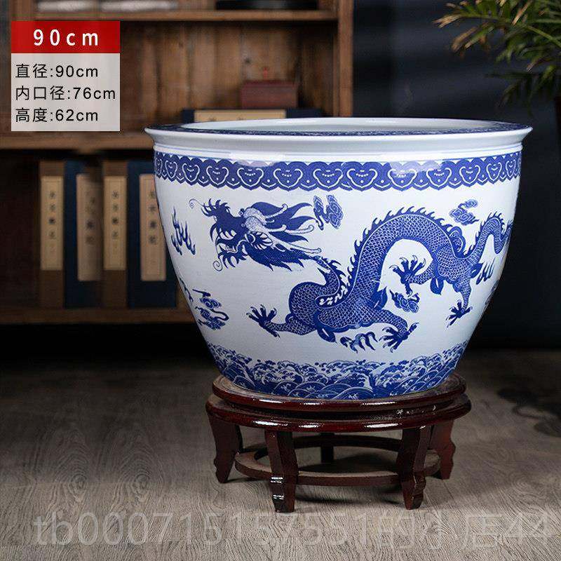 正品德镇景号陶青花瓷特大金瓷鱼缸客厅酒店养乌龟睡莲荷花盆庭院,宠物/宠物食品及用品,桌面缸,淘宝优惠券,粉丝福利购,淘宝优惠卷