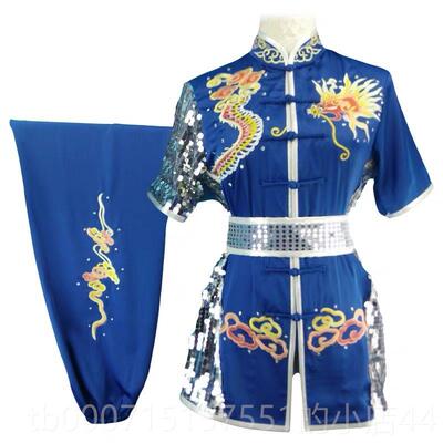 正品年儿童武服中国风长拳学生比服青太极拳表术演服功赛夫训练演