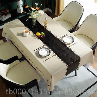 正品 北欧ins轻奢高端高风级pc餐感桌v茶几垫防水防油免洗桌布台布