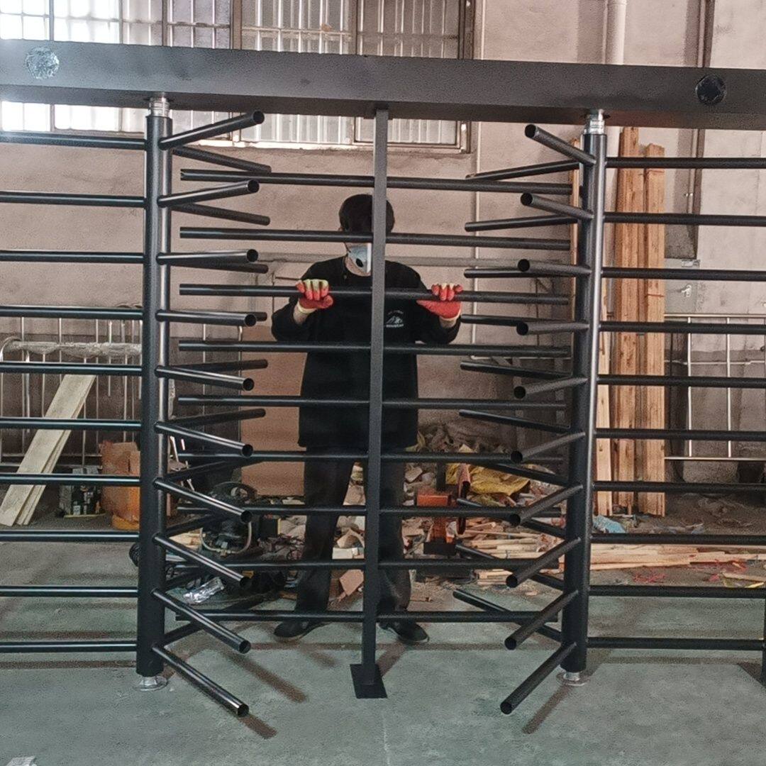 全半高转闸120度十字旋转门工地车站小区人行闸机人脸识别门通道