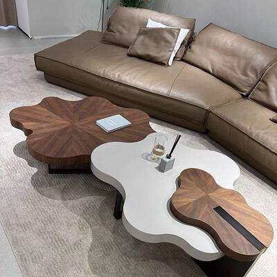 茶几意式代云朵不异规则家用奶油网红意小创户型豪华LG7702客现厅