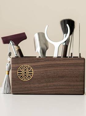 中式胡工桃道档木28171合金茶六君子套装家用功夫茶具配件高轻奢