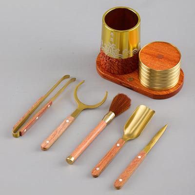 高端杯13535茶道夫六君子垫套装黑檀木功茶配件茶室茶艺摆件泡茶