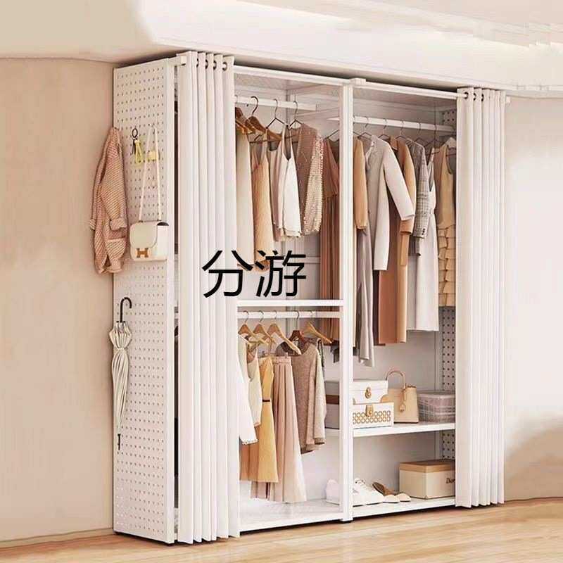 衣柜家用卧室组装简约现代成人出租房加固小户型收纳储物衣帽架