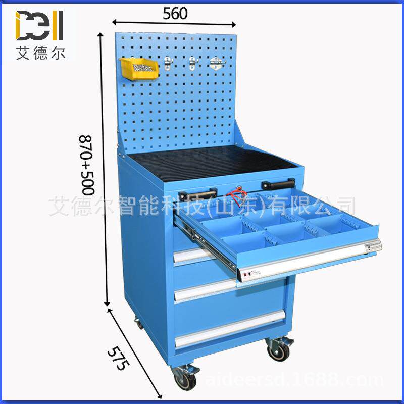 滕州艾德尔四抽屉挂板工具车汽修工具车 机床钳装工具车 工厂现货