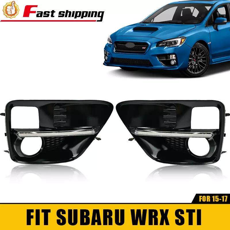 适用15款~17款Subaru WRX日行灯 Subaru WRX雾灯框改装日间行车灯
