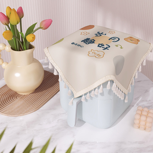 空气炸锅盖巾电饭煲正方形防尘罩布砂锅破壁机咖啡机多用万能盖布