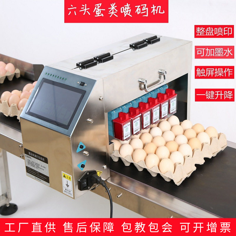 6头整盘全自动蛋品喷码机