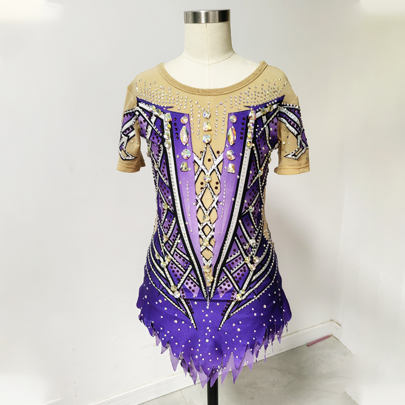 儿童爵士男女长袖啦啦操比赛演出体操服宝贝连体表演拉拉队服装