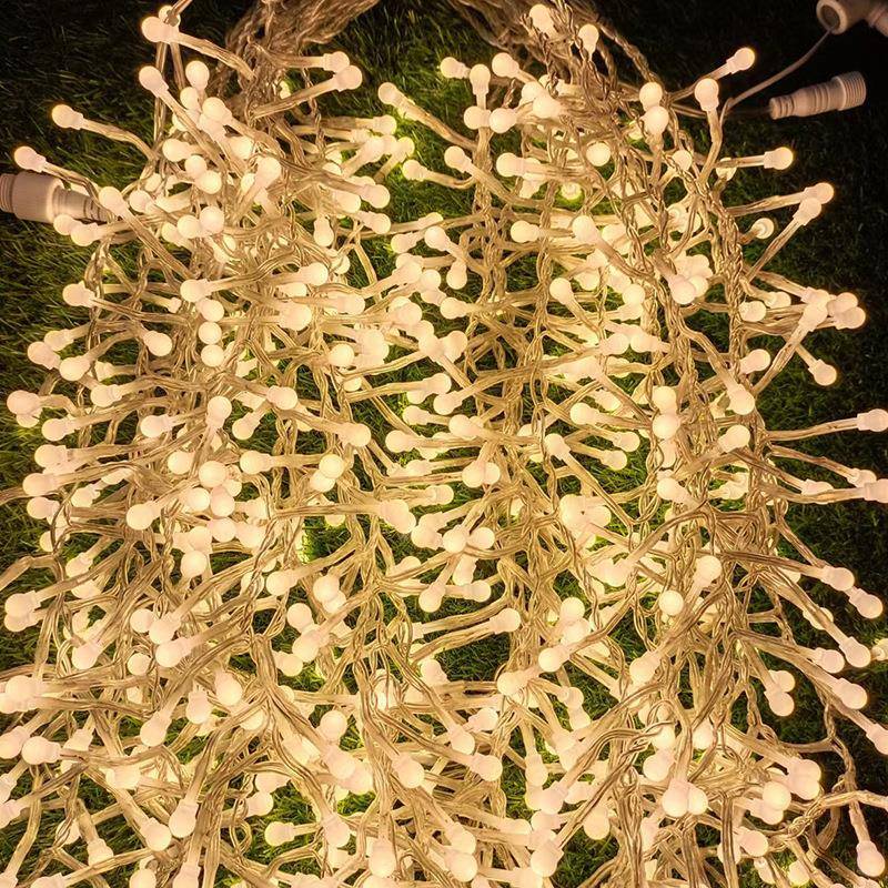 户外饰窗灯LEYGED泡窗帘帘球灯串节日挂饰灯串装高亮庭院氛围灯串