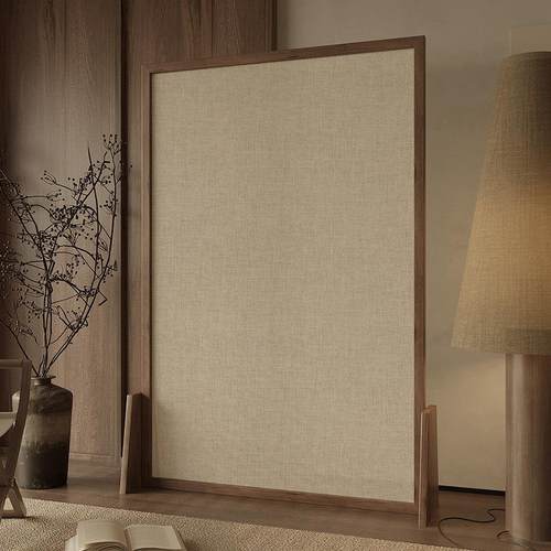 中式实木屏风隔断客厅入户日新风式奶油可移动家用茶室985公办室