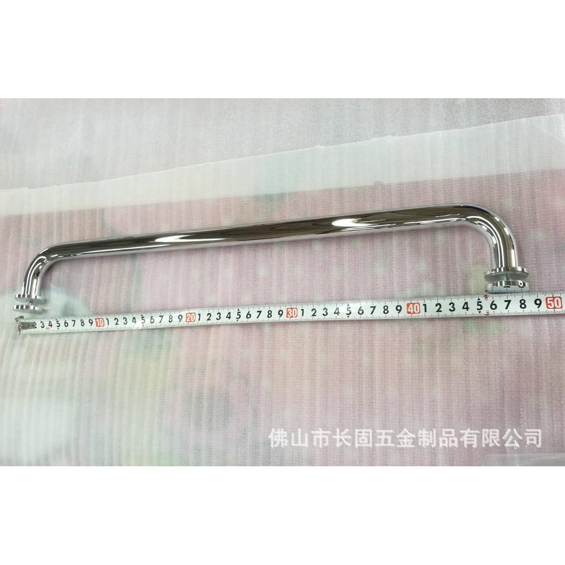 拉手双淋弯单玻璃门拉手铬镀全铜圆管支把手浴房配件ST-J0ST-J004