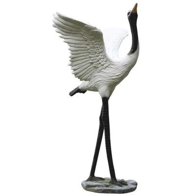 户丹外园林仙鹤件顶雕塑花园庭院假山F87569HM水池摆造景景鹤观装