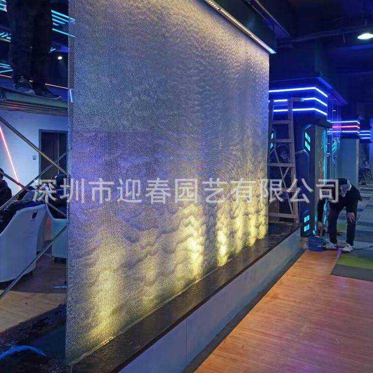 丝钢网水帘艺术水幕喷泉金属网瀑布流水屏璃风玻254流水幕墙室内