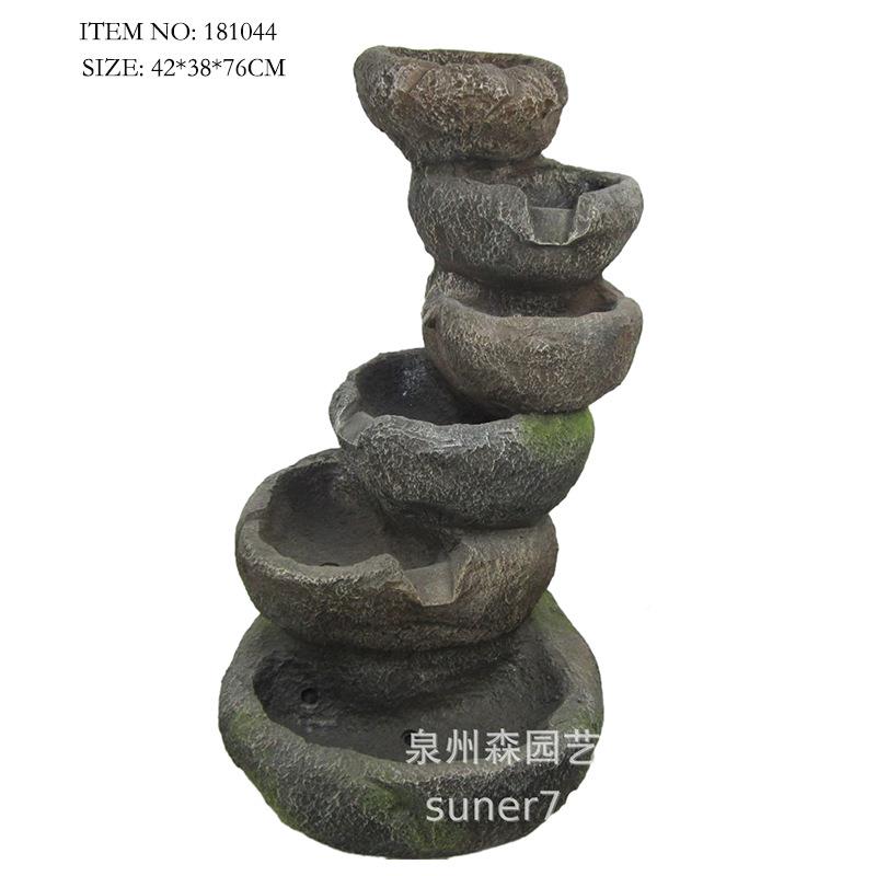 树工艺品喷泉流水脂摆件花假山鱼池庭园户外阳台院客厅酒店WYK装