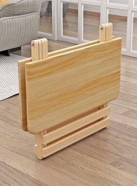 实木折桌桌简叠易正形吃饭桌子便携实F98JJ87J木方桌小户型摆摊餐