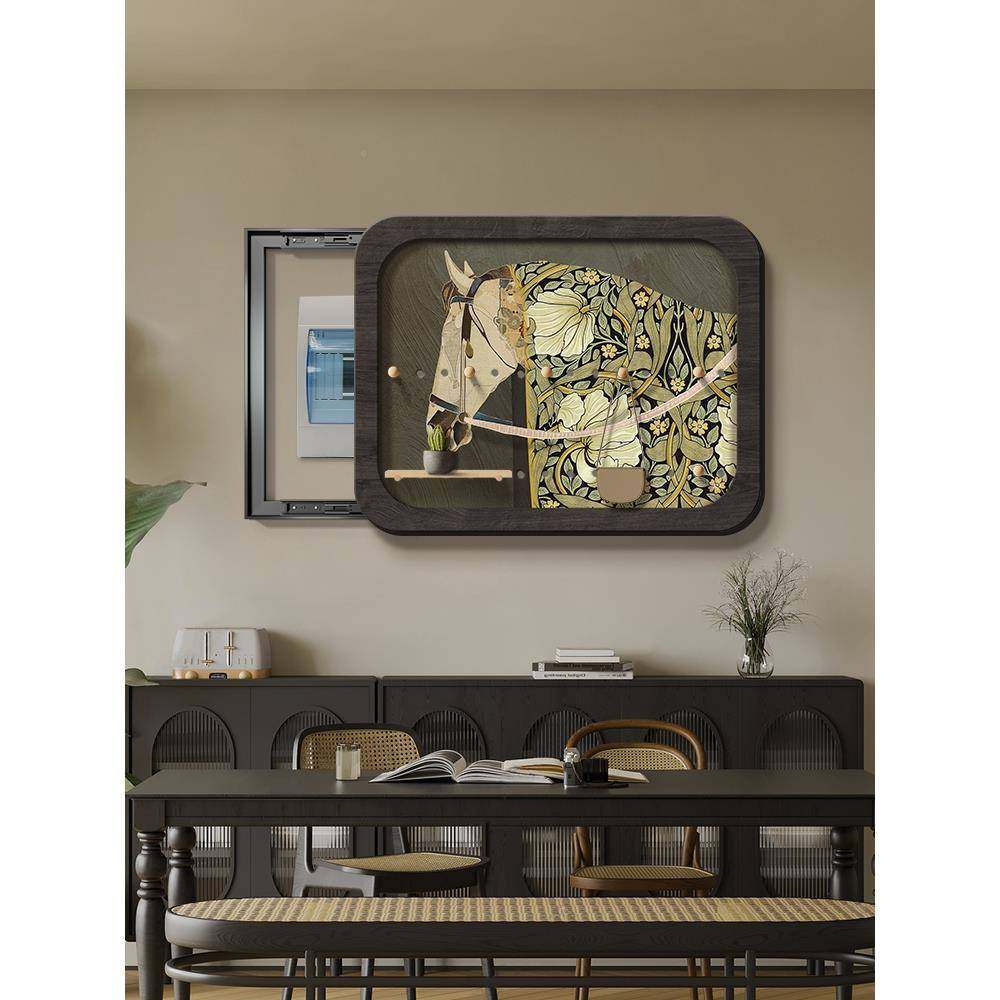中古风马到成电功电表箱装挂饰画配洞洞板箱弱遮挡置物架8000193,家居饰品,现代装饰画,淘宝优惠券,粉丝福利购,淘宝优惠卷