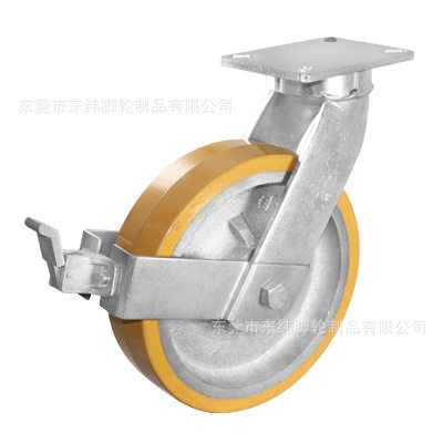 生产龙门架重型PU万向刹车脚轮