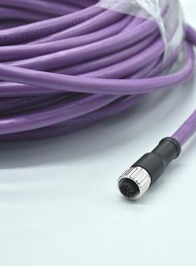 CANB成us线缆防水连接器M12-4线P5685芯头母带浇注型接头