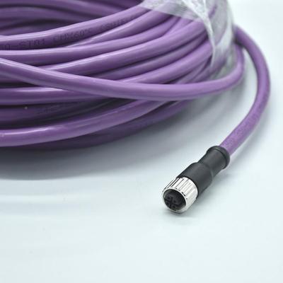 CANB成us线缆防水连接器M12-4线P5685芯头母带浇注型接头