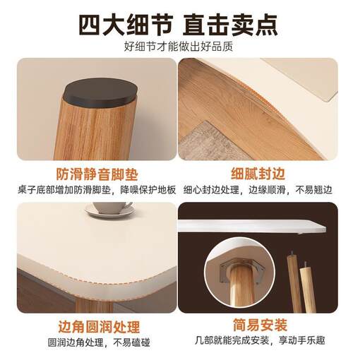 桌子简方易出租屋长形台式电TY脑桌卧用室家办公习桌女生学写字书