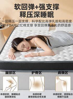 用记忆棉床遮盖OHE物软垫家海垫绵垫子单人榻舍榻米租房宿学生床
