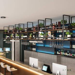 简约装 饰架铁F97S6T6T艺吊顶悬置物架挂层吊板架花挂架吧台悬挂吊